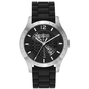 Black Silicone Coach Watch